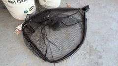 (2) 5 gallon Frabill Bait Station Buckets & Fishing Net