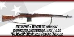 1941 Kovrov Arsenal  SVT 40  7.62x54R  Semi Auto Rifle