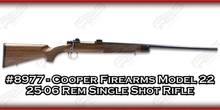 Cooper Firearms  Model 22  25-06 Rem  Single Shot Rifle