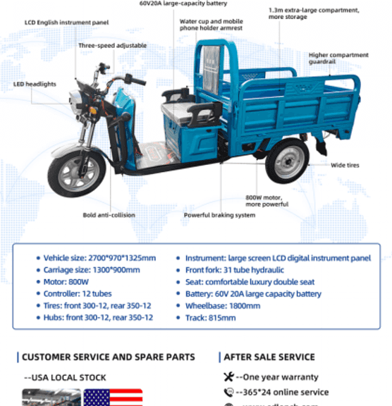 Grey IRET13 Electric Tricycle