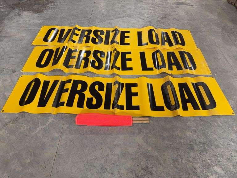 (3) Oversized Load Signs & Flags - RES Auction Services