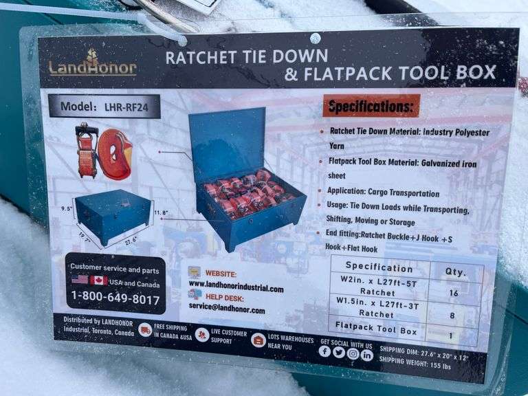 (24) Ratchet Tie Down Straps