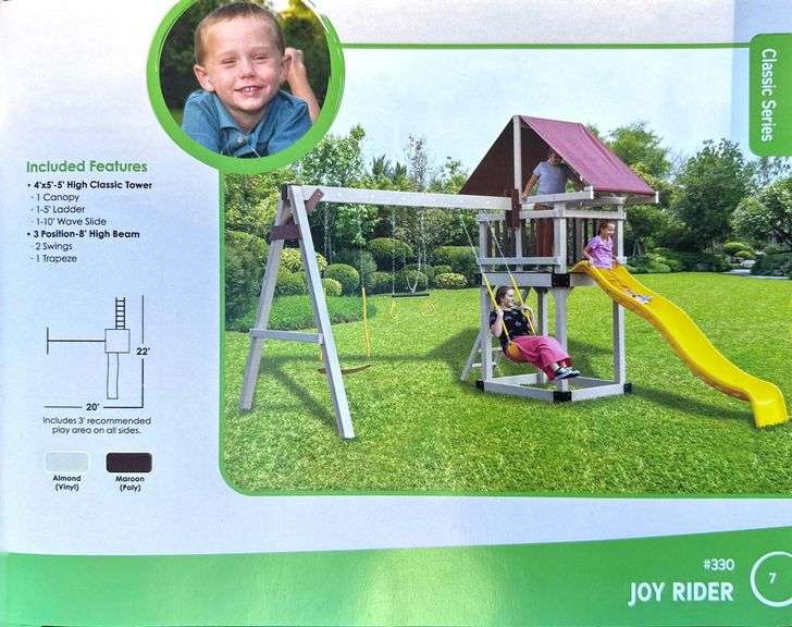 Poly Swing Set - Free Delivery & Setup 30 miles of GHA - Color May Vary