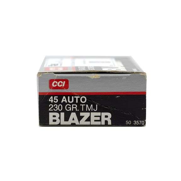 50rds CCI Blazer 45 Auto 230gr TMJ Ammo