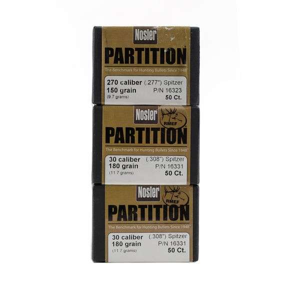 150rds Assorted Partition Bullets Ammo
