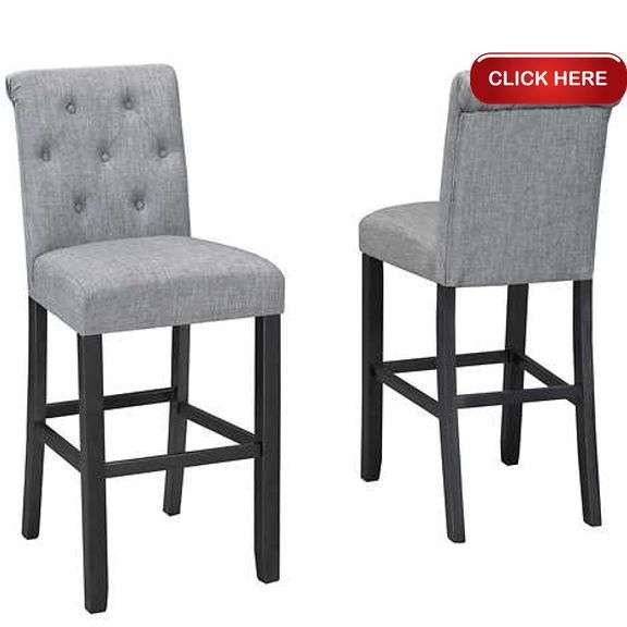 Tinga 24" barstool w/light grey fabric Rideau Auctions