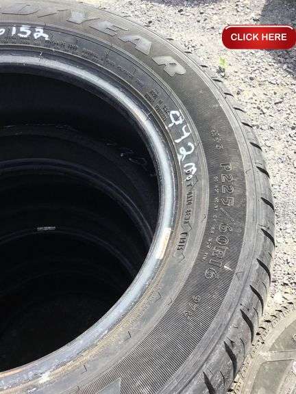 Goodyear 4 tires p225/60r16 - Rideau Auctions