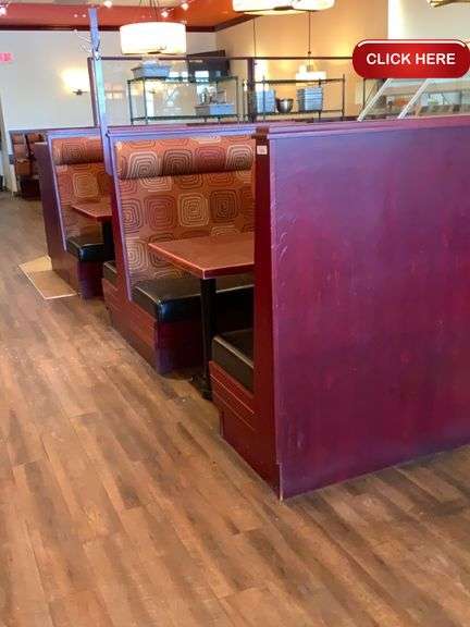 2-4 seater , wall mount table booths & sever station - Rideau Auctions