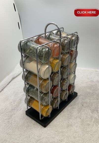 20 jar spice rack(no packaging) - Rideau Auctions