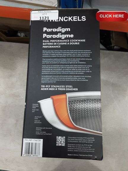 Henckels Paradigm 3 pans - Rideau Auctions