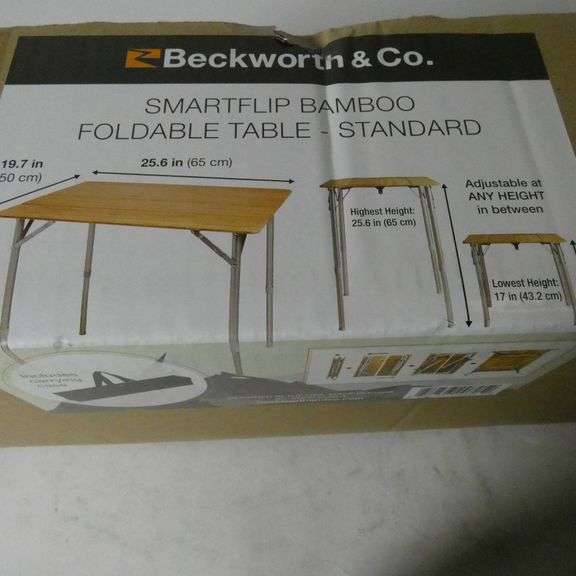 Beckworth Smartflip Bamboo Foldable Table - Rio Grande Trade