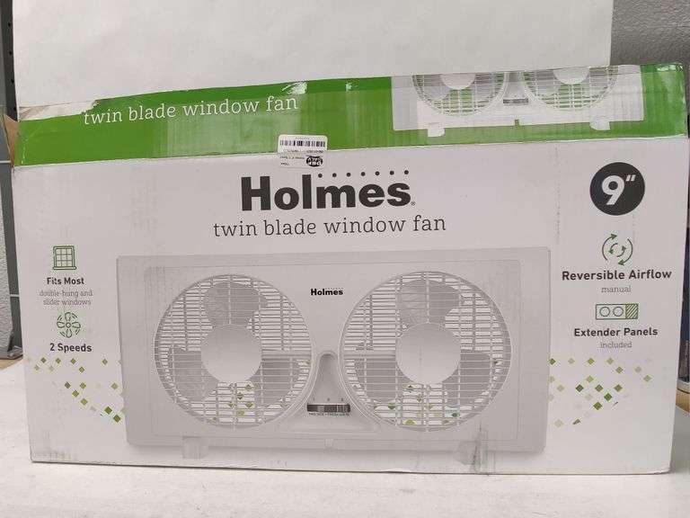 Holmes 9" 2 Speed Twin Blade Manual Window Fan Rio Grande Trade
