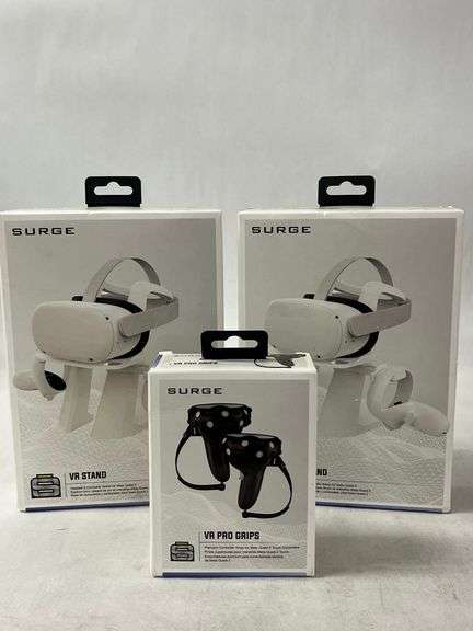 thumbnail image 2 of Surge Meta Quest 2 VR Controller Grips - Black Pro Grips With Adjustable Straps 2 of 10