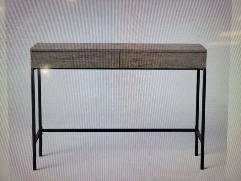 Loring Wood Writing Desk w/ Drawers and Charging Station Rio Grande Trade