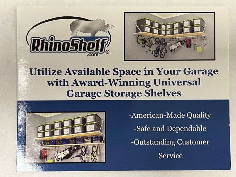 Rhino Shelf Universal Garage Storage Kit, New Rio Grande Trade