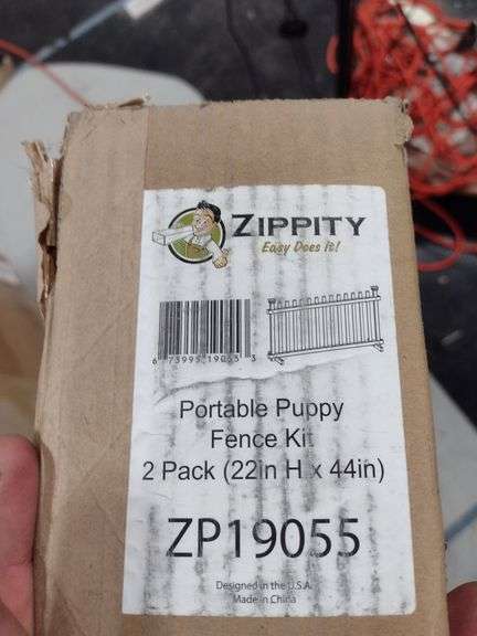 Zippity Outdoor 22inH x 44inW White Portable Puppy Dog Fence (2 Pack ...