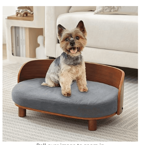 Velvet Pet Bed with Rebound Foam | Open Box