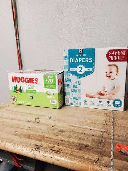 Members Mark Diapers And Huggies Wipes Bundle | Open Box