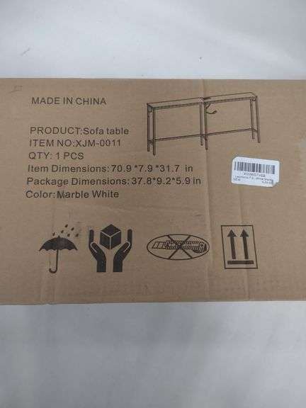 Sofa Table (Marble White) | Like New