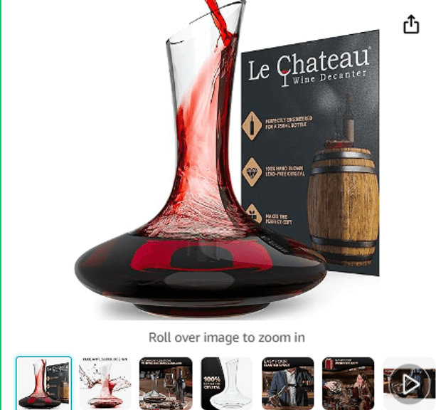 Le Chateau Large Elegant Wine Decanter | Like New | (See Condition Notes)