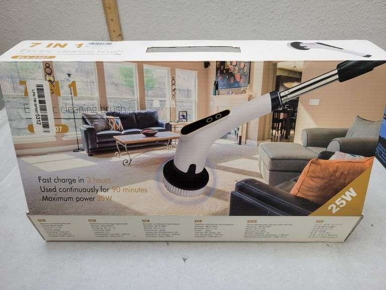 Electric Spin Scrubber for Cleaning Bathroom, 7 in 1, Like New