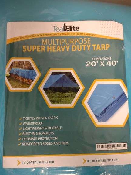 Teal Elite Heavy Duty Tarp 20x40 | Like New