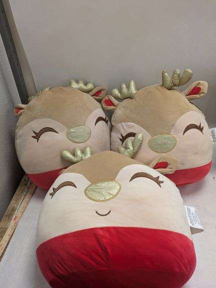 Member's Mark Christmas Squishie Plush Set of 3, Like New
