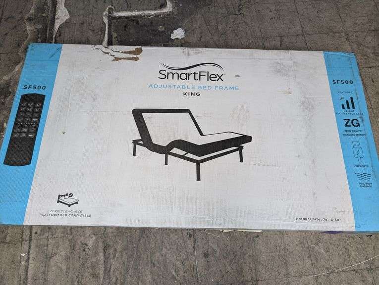 SmartFlex SF500 Adjustable Bed Frame, Split King, Like New Rio Grande