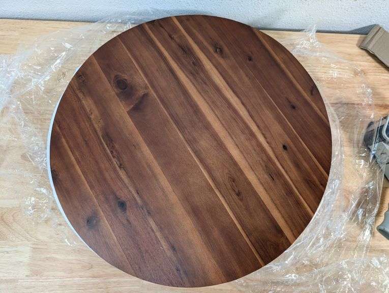 TIDITA 21" Acacia Lazy Susan Turntable, Open Box