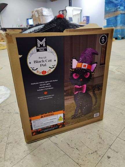Pre-Lit Black Cat Pal | Open Box