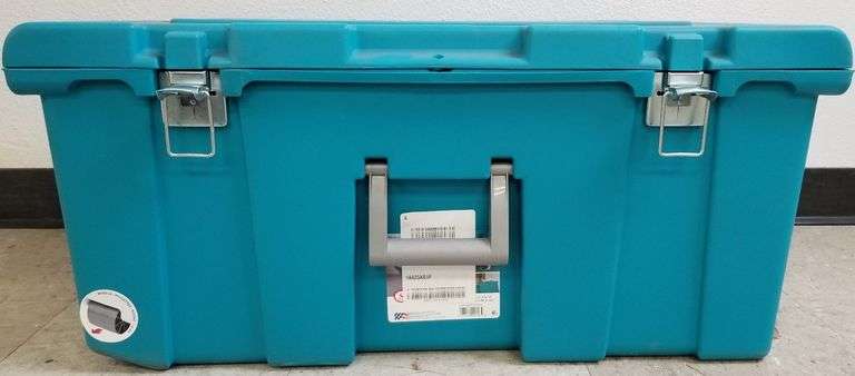 Sterilite Footlocker Stackable Storage Bin w/Latching Lid, Wheels & Handle | Open Box