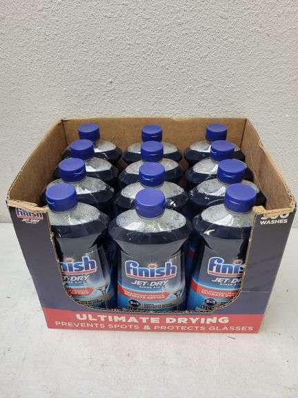 BUNDLE of FINISH Rinse AID Jet-Dry Ultra 300 Washes 32 FL OZ (12 Bottles) | Like New