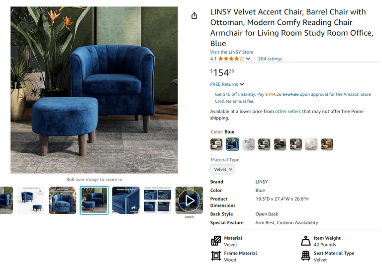 Linsy Home Chair, Like New