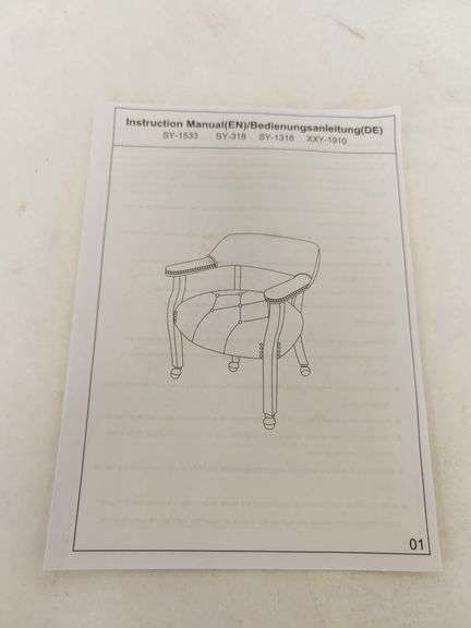 Cushion Wooden Rolling Chair | Like New