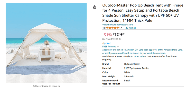 Outdoor Master Tent | Like New