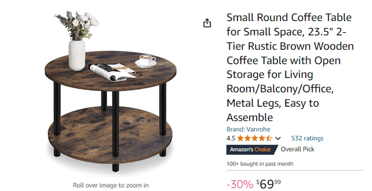 Vanrohe Coffee Table, Like New