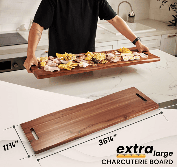 TIDITA Acacia Wood Charcuterie Board with Handles | Like New - Rio ...