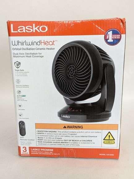 Lasko Whirlwind Heat Orbital Oscillation Ceramic Heater | Like New | (See Condition Notes)