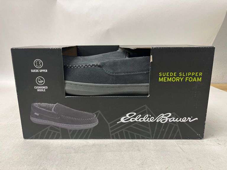 Eddie Bauer Suede Memory Foam Slippers, Men's XXL Rio Grande Trade