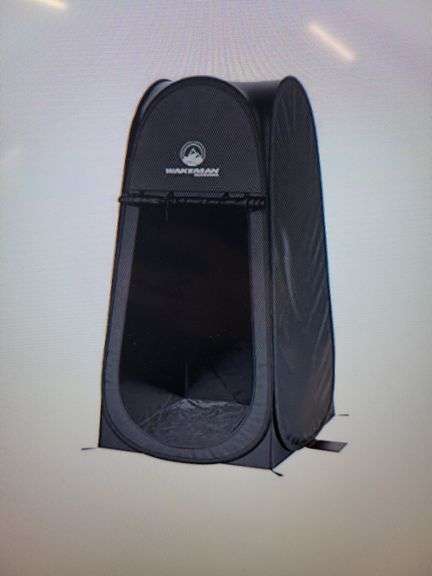 Wakeman Outdoors Tente Pop-up Intimité Portable - Douche, Toilettes Ou Vestiaire Camping, Plage, Événements - Noir Avec Sac De Transport