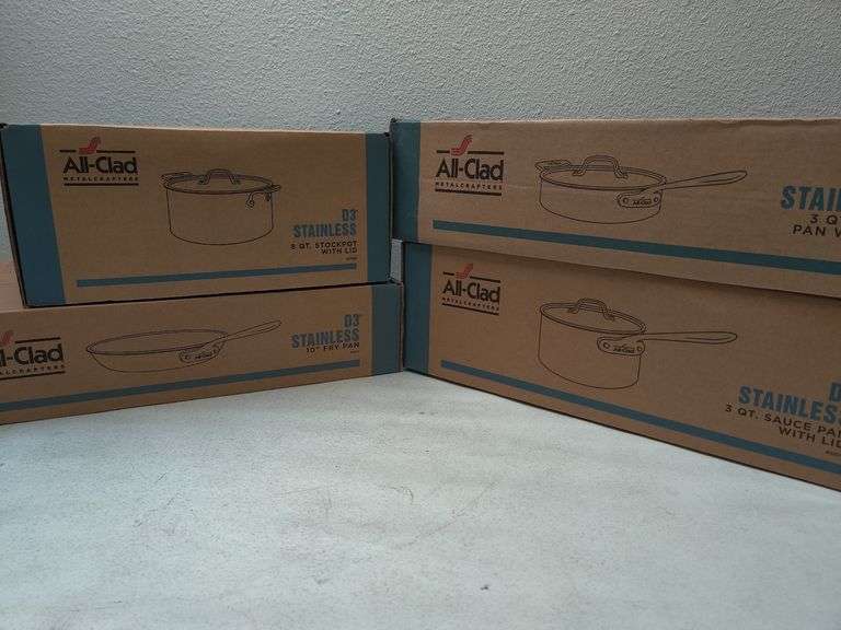 AllClad Metalcrafters D3 Stainless Cookware Set , Like New/Open Box