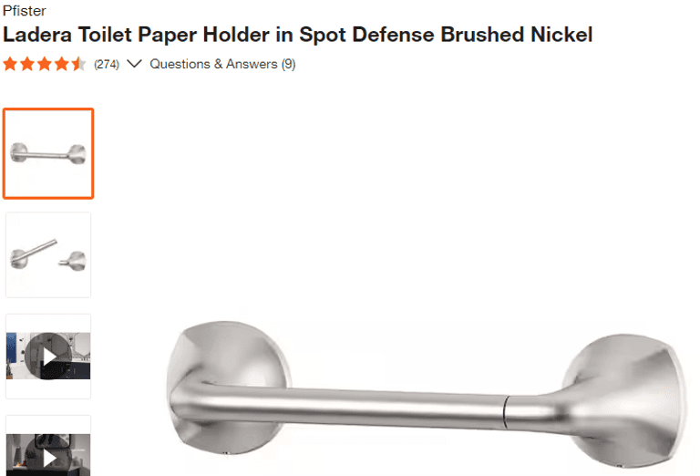 Pfister Ladera Toilet Paper Holder , Visually Good Condition