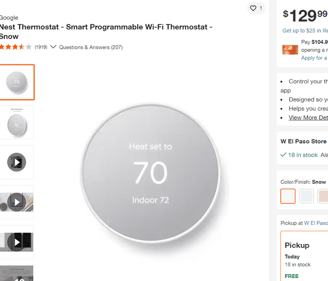 Smart Programmable WiFi Thermostat , Visually Good Condition Rio Grande Trade