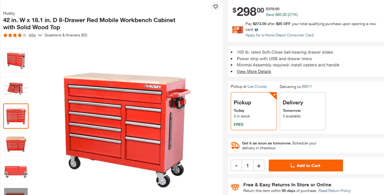 Husky 42 8 Drawer Mobile Workbench Rio Grande Trade