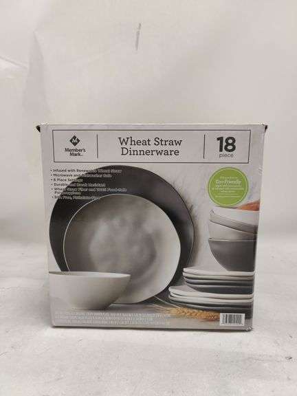 Members Mark Wheat Straw Dinnerware , Like New/Open Box