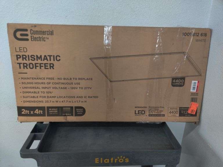 Commercial Electric LED Prismatic Troffer , Visually Good Condition