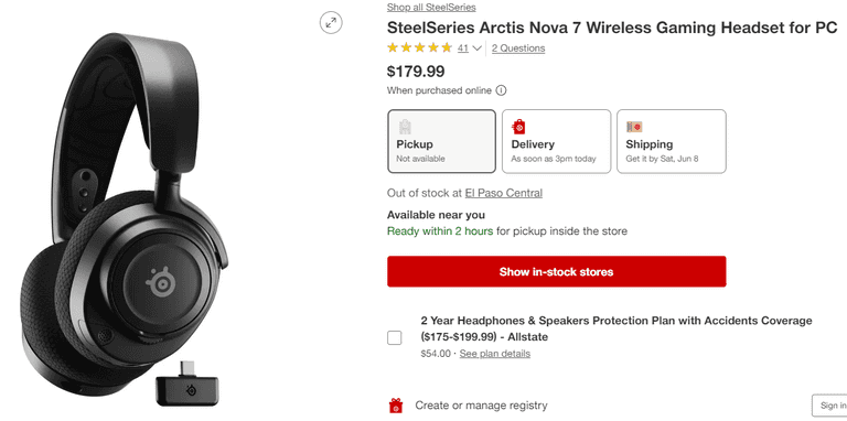 SteelSeries Arctis Nova 7 Wireless Gaming Headset , Like New/Open Box