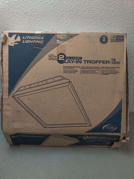 LITHONIA LIGHTING Lay-In Troffer, 2' x 2' , Visually Good Condition