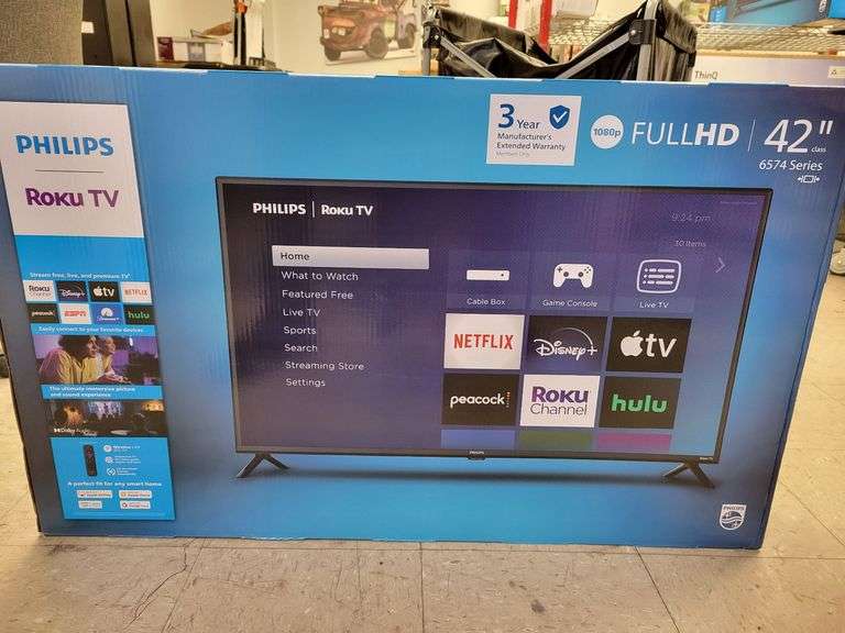 Philips 42" Class 6500 Series 1080p FHD Roku Smart TV , New/Sealed