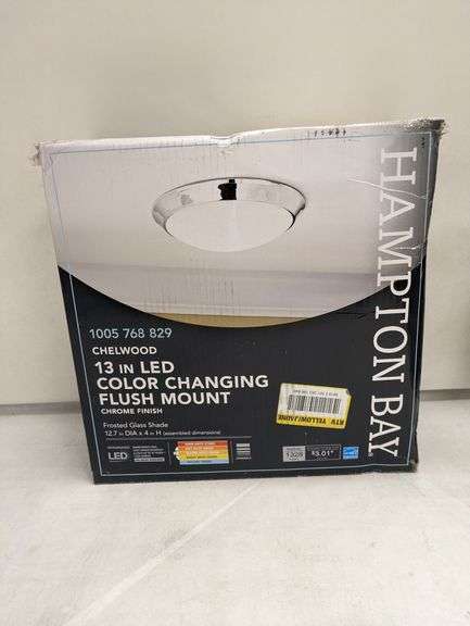 HAMPTON BAY LED Flush Mount, 13" , Untested/Uninspected